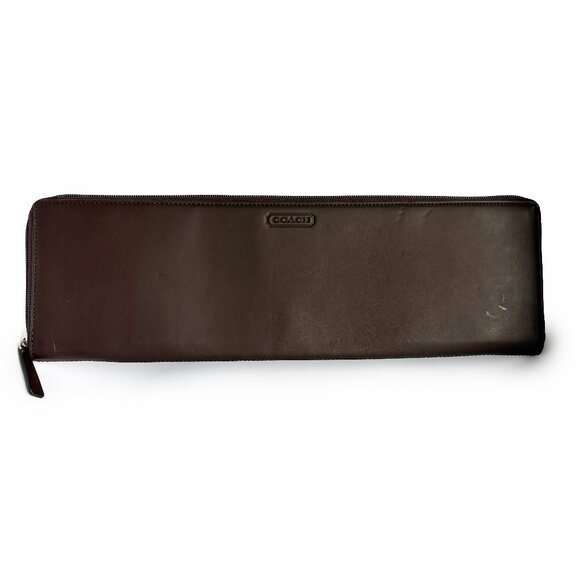 Coach Leather Tie Case Style 7320 Vintage 1990s Brown Leather Business Travel - Picture 1 of 6